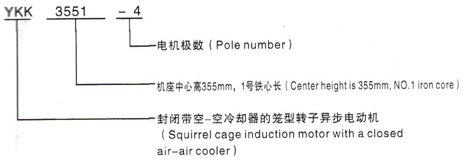 YKK系列(H355-1000)高压YJTFKK5002-6-1000KW三相异步电机西安泰富西玛电机型号说明